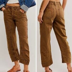 Free People Cropped Supersonic Slim Utility Pants